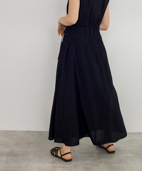 w closet（ダブルクローゼット）の「変形タックシャーリングワンピース（ワンピース・レディース・ライム/パープル/ブラック・FREE）」の13枚目の写真