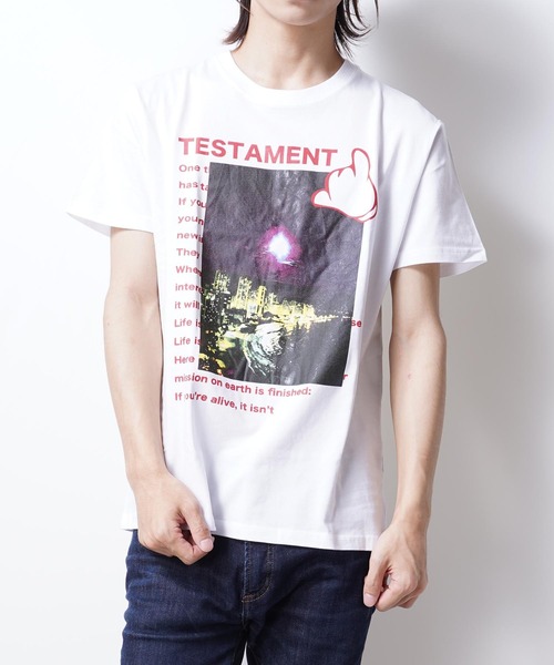 おしゃれスタ（オシャレスタ）の「フォトプリントTシャツ(MKTM)（Tシャツ/カットソー・メンズ・ホワイト/ブラック・M/L）」の5枚目の写真
