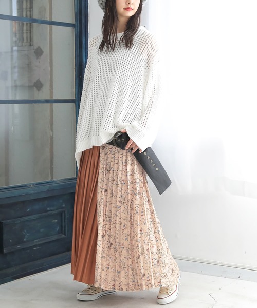 osharewalker（オシャレウォーカー）の「【廃盤】『柄切替プリーツワイドパンツ』（その他パンツ・レディース・ピンク/グリーン・FREE）」の12枚目の写真