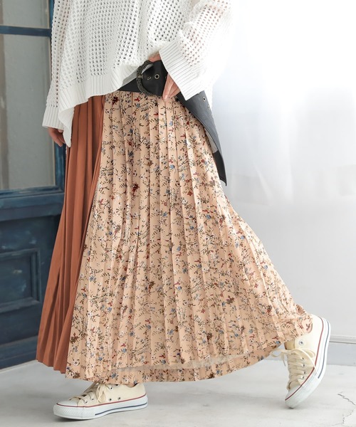 osharewalker（オシャレウォーカー）の「【廃盤】『柄切替プリーツワイドパンツ』（その他パンツ・レディース・ピンク/グリーン・FREE）」の9枚目の写真