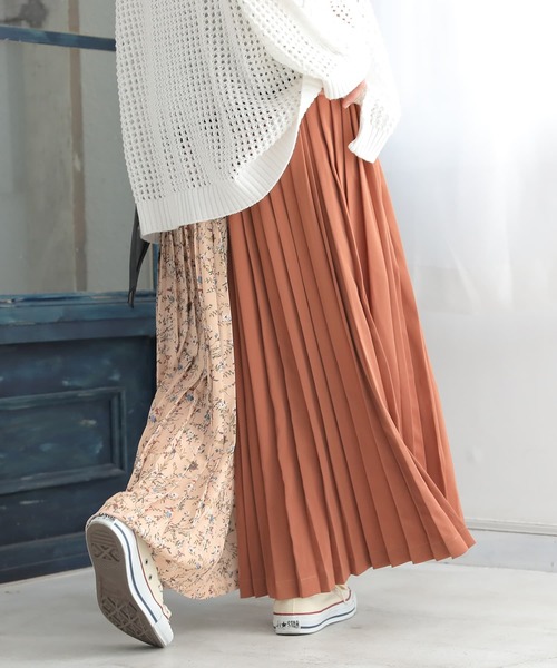 osharewalker（オシャレウォーカー）の「【廃盤】『柄切替プリーツワイドパンツ』（その他パンツ・レディース・ピンク/グリーン・FREE）」の18枚目の写真