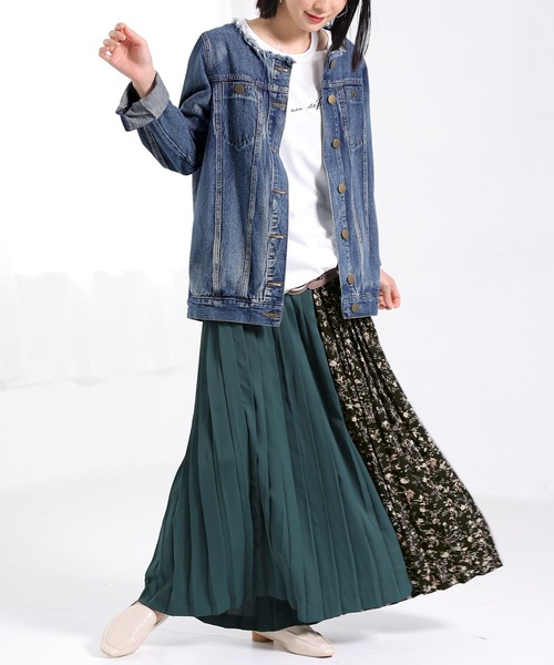 osharewalker（オシャレウォーカー）の「【廃盤】『柄切替プリーツワイドパンツ』（その他パンツ・レディース・ピンク/グリーン・FREE）」の10枚目の写真