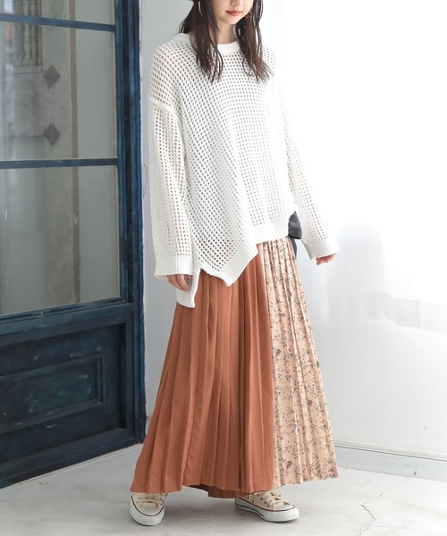 osharewalker（オシャレウォーカー）の「【廃盤】『柄切替プリーツワイドパンツ』（その他パンツ・レディース・ピンク/グリーン・FREE）」の15枚目の写真