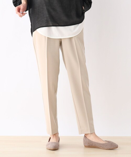 SHOO・LA・RUE（シューラルー）の「◆【SS-3L/標準丈/3Dスキャン】ドライタッチテーパードパンツ（その他パンツ・レディース・グレー系その他2/ブラック/ナチュラル/レンガ・01/03/05/02/04/10/06）」の3枚目の写真