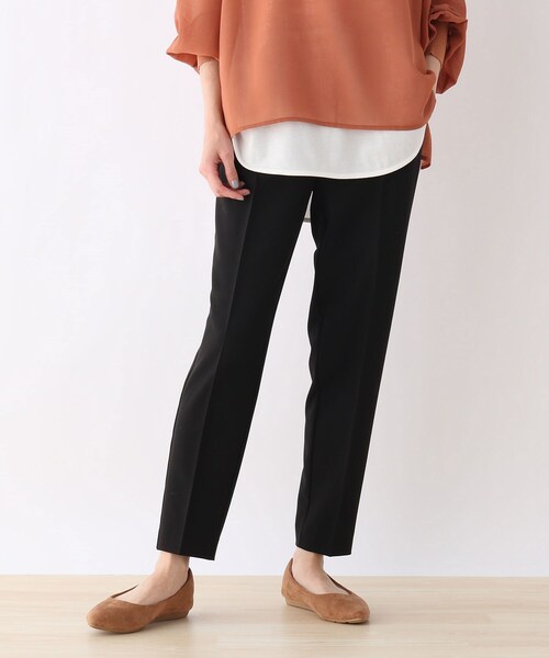 SHOO・LA・RUE（シューラルー）の「◆【SS-3L/標準丈/3Dスキャン】ドライタッチテーパードパンツ（その他パンツ・レディース・グレー系その他2/ブラック/ナチュラル/レンガ・01/03/05/02/04/10/06）」の2枚目の写真