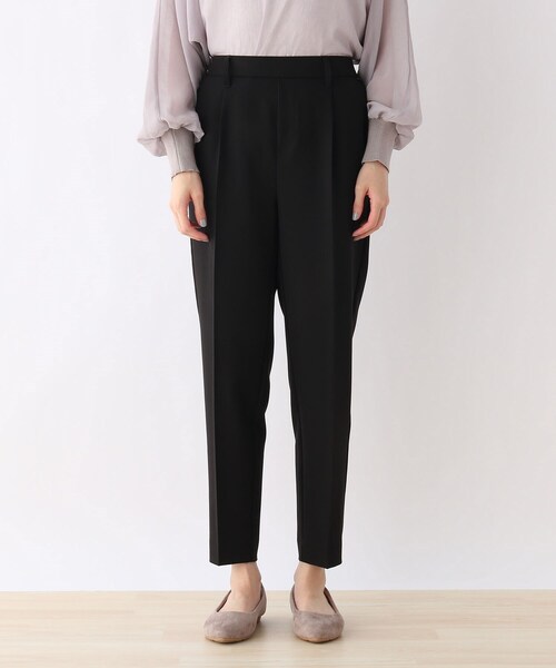 SHOO・LA・RUE（シューラルー）の「◆【SS-3L/標準丈/3Dスキャン】ドライタッチテーパードパンツ（その他パンツ・レディース・グレー系その他2/ブラック/ナチュラル/レンガ・01/03/05/02/04/10/06）」の9枚目の写真