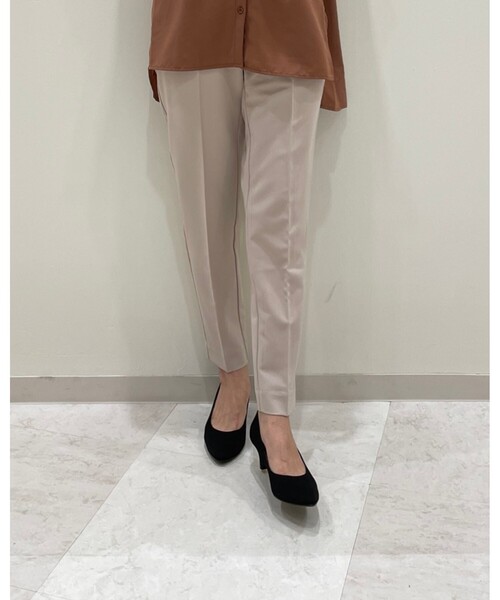 SHOO・LA・RUE（シューラルー）の「◆【SS-3L/標準丈/3Dスキャン】ドライタッチテーパードパンツ（その他パンツ・レディース・グレー系その他2/ブラック/ナチュラル/レンガ・01/03/05/02/04/10/06）」の14枚目の写真