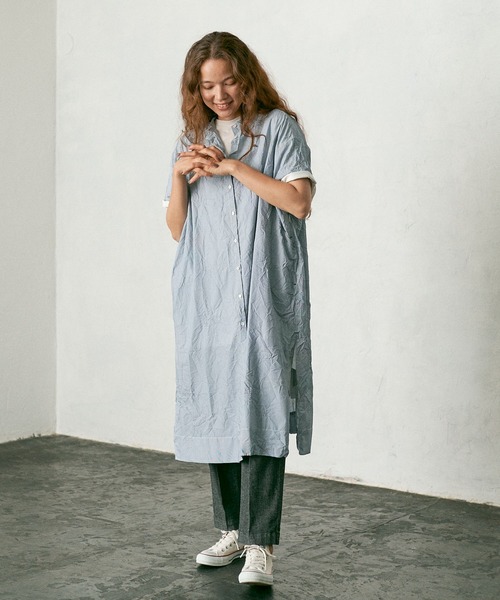 PUAL CE CIN（ピュアルセシン）の「冷感ストライプワンピース（ワンピース・レディース・その他1/その他2・FREE）」の4枚目の写真