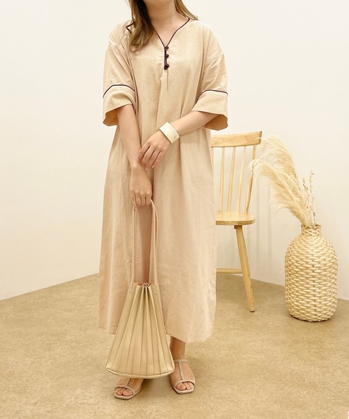 apres jour clair(アプレジュールクレア)の「【apres jour clair】パイピングワンピース【ZOZOTOWN限定アイテム】(ワンピース・レディース・モカ/ベージュ・MEDIUM/SMALL/X-LARGE)」の14枚目の写真