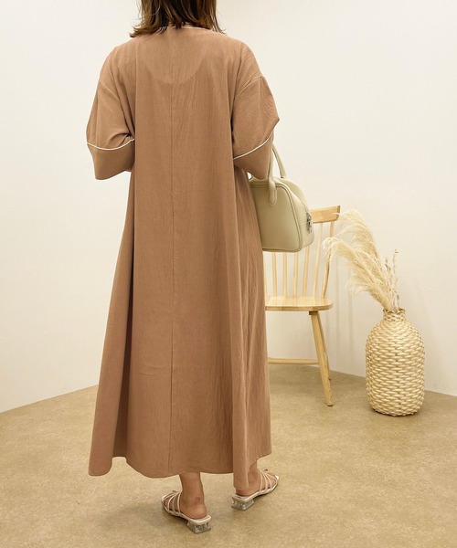 apres jour clair(アプレジュールクレア)の「【apres jour clair】パイピングワンピース【ZOZOTOWN限定アイテム】(ワンピース・レディース・モカ/ベージュ・MEDIUM/SMALL/X-LARGE)」の7枚目の写真