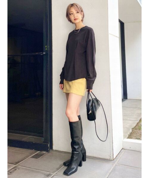 EMODA（エモダ）の「パネルパターンミニスカート（スカート・レディース・グレー/ブラック/イエロー/その他・SMALL/MEDIUM）」の9枚目の写真