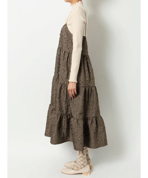 merry jenny（メリージェニー）の「rumpleティアードキャミワンピース（ワンピース・レディース・ブラック/ブラウン/ベージュ・FREE）」の13枚目の写真