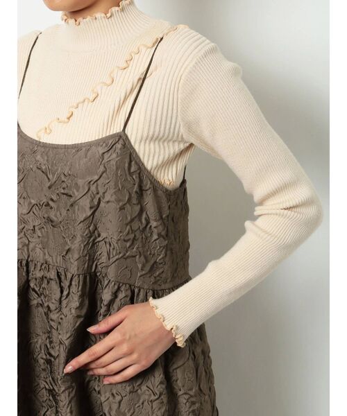 merry jenny（メリージェニー）の「rumpleティアードキャミワンピース（ワンピース・レディース・ブラック/ブラウン/ベージュ・FREE）」の15枚目の写真