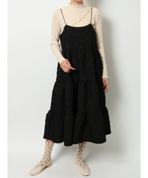 merry jenny（メリージェニー）の「rumpleティアードキャミワンピース（ワンピース・レディース・ブラック/ブラウン/ベージュ・FREE）」の21枚目の写真