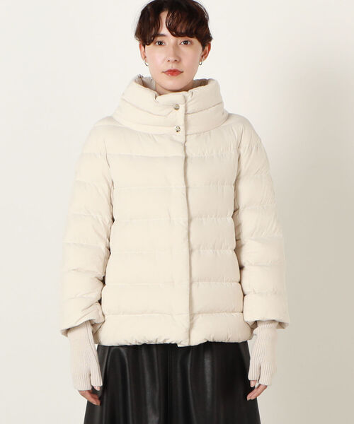 NOLLEY’S（ノーリーズ）の「【HERNO/ヘルノ】ニットグローブ付ダウン EOLO（ダウンジャケット/コート・レディース・グレイッシュベージュ/キナリ・42）」の3枚目の写真