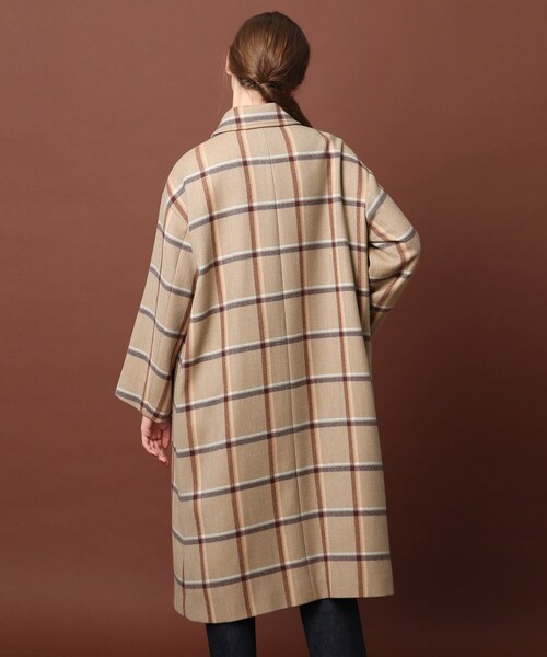 DRESSTERIOR（ドレステリア）の「◆【CLASSY.12月号掲載】ツイードチェックステンカラーコート（ステンカラーコート・レディース・ベージュ系その他2・38/36）」の2枚目の写真