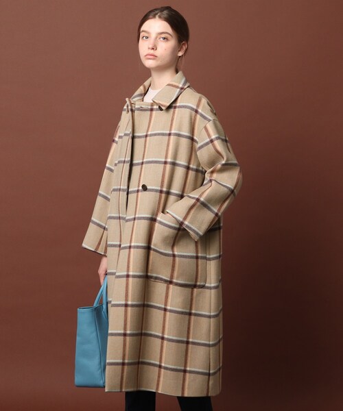 DRESSTERIOR（ドレステリア）の「◆【CLASSY.12月号掲載】ツイードチェックステンカラーコート（ステンカラーコート・レディース・ベージュ系その他2・38/36）」の13枚目の写真