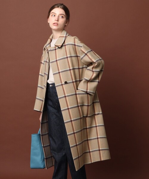 DRESSTERIOR（ドレステリア）の「◆【CLASSY.12月号掲載】ツイードチェックステンカラーコート（ステンカラーコート・レディース・ベージュ系その他2・38/36）」の6枚目の写真