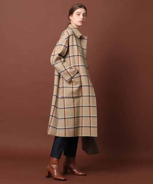 DRESSTERIOR（ドレステリア）の「◆【CLASSY.12月号掲載】ツイードチェックステンカラーコート（ステンカラーコート・レディース・ベージュ系その他2・38/36）」の20枚目の写真