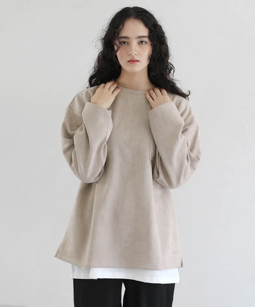 ETELIO（エテリオ）の「フェイクスウェード プルオーバー×長袖レイヤード カットソー（アンサンブル・メンズ・グレー/チャコール/ワイン/ベージュ・L/M/S）」の15枚目の写真