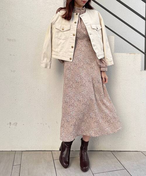 MAJESTIC LEGON(マジェスティックレゴン)の「クルーネックGジャン(デニムジャケット・レディース・ネイビー/アイボリー・SMALL/MEDIUM)」の4枚目の写真