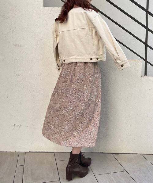 MAJESTIC LEGON(マジェスティックレゴン)の「クルーネックGジャン(デニムジャケット・レディース・ネイビー/アイボリー・SMALL/MEDIUM)」の8枚目の写真