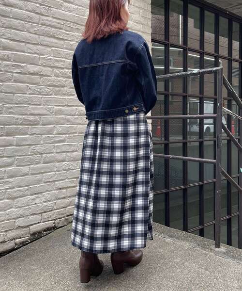 MAJESTIC LEGON(マジェスティックレゴン)の「クルーネックGジャン(デニムジャケット・レディース・ネイビー/アイボリー・SMALL/MEDIUM)」の13枚目の写真