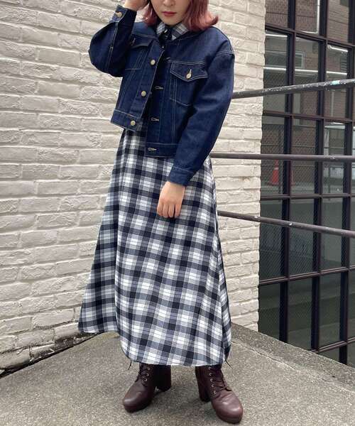 MAJESTIC LEGON(マジェスティックレゴン)の「クルーネックGジャン(デニムジャケット・レディース・ネイビー/アイボリー・SMALL/MEDIUM)」の14枚目の写真