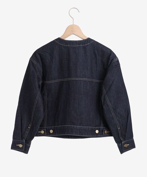 MAJESTIC LEGON(マジェスティックレゴン)の「クルーネックGジャン(デニムジャケット・レディース・ネイビー/アイボリー・SMALL/MEDIUM)」の17枚目の写真