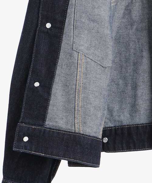 MAJESTIC LEGON(マジェスティックレゴン)の「クルーネックGジャン(デニムジャケット・レディース・ネイビー/アイボリー・SMALL/MEDIUM)」の21枚目の写真