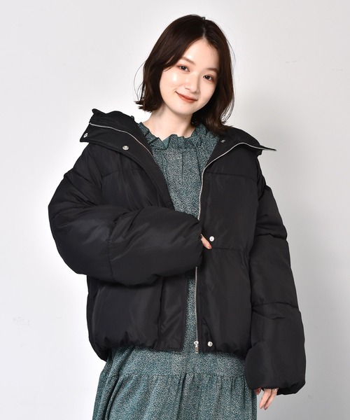 RETRO GIRL（レトロガール）の「ファイバーダウンブルゾン（ダウンジャケット/コート・レディース・ブラック/グリーン/アイボリー/ブルー・FREE）」の3枚目の写真