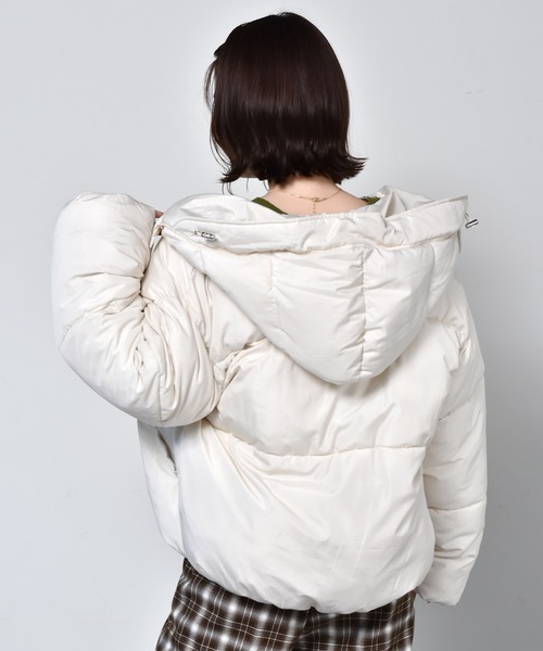 RETRO GIRL（レトロガール）の「ファイバーダウンブルゾン（ダウンジャケット/コート・レディース・ブラック/グリーン/アイボリー/ブルー・FREE）」の12枚目の写真