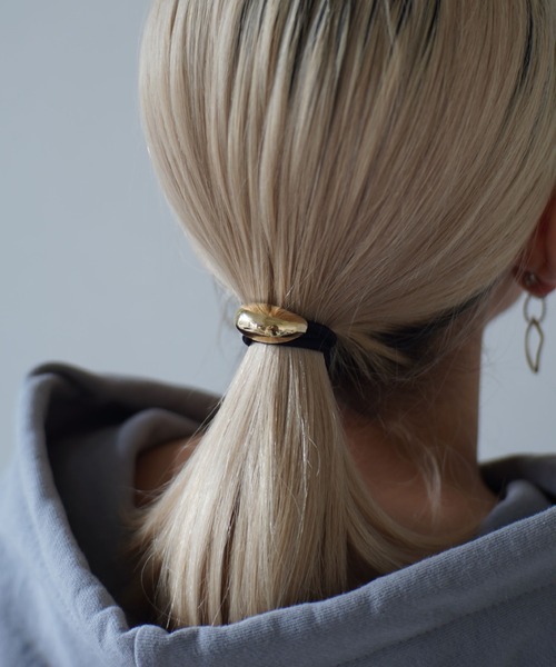 Port（ポート）の「メタル ラウンド ビーンズ ヘアゴム（ヘアゴム・レディース・シルバー/ゴールド・FREE）」の3枚目の写真