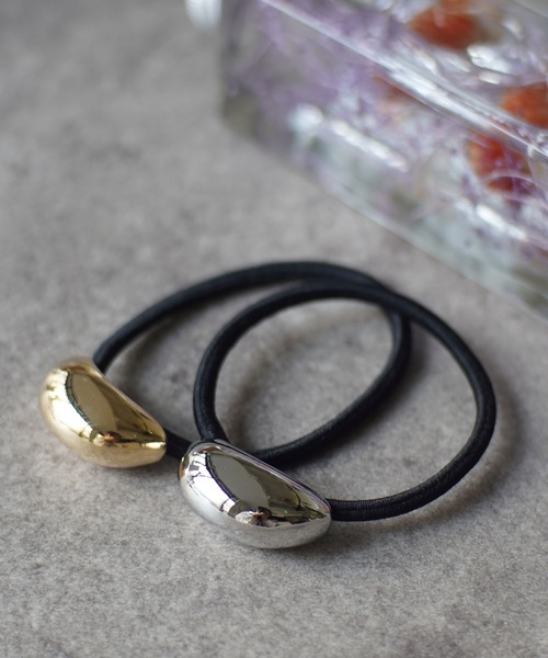 Port（ポート）の「メタル ラウンド ビーンズ ヘアゴム（ヘアゴム・レディース・シルバー/ゴールド・FREE）」の5枚目の写真