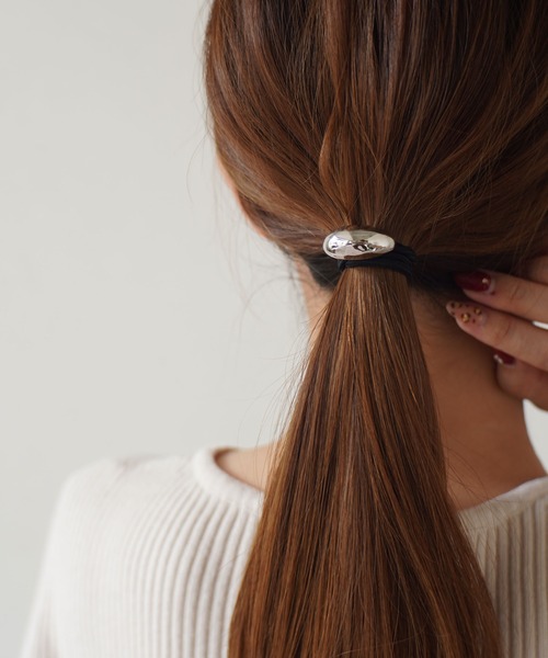 Port（ポート）の「メタル ラウンド ビーンズ ヘアゴム（ヘアゴム・レディース・シルバー/ゴールド・FREE）」の6枚目の写真