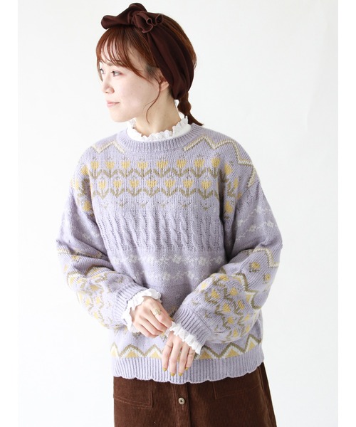 ehka sopo(エヘカソポ)の「【カタログ掲載アイテム】スタンドレース衿ブラウス(シャツ/ブラウス・レディース・グレー/オフホワイト/ミント/キナリ・フリ-)」の2枚目の写真