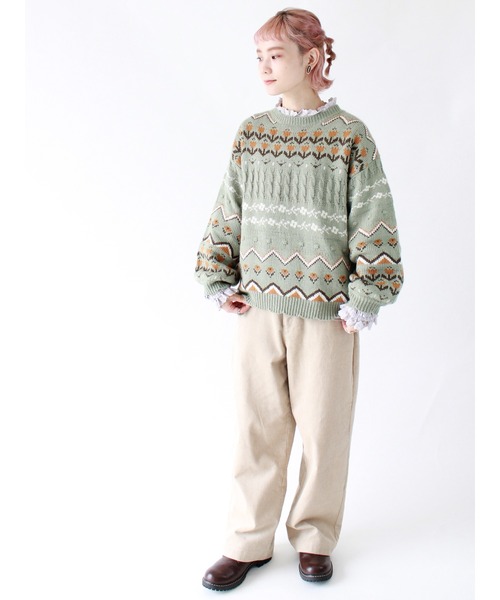 ehka sopo(エヘカソポ)の「【カタログ掲載アイテム】スタンドレース衿ブラウス(シャツ/ブラウス・レディース・グレー/オフホワイト/ミント/キナリ・フリ-)」の16枚目の写真