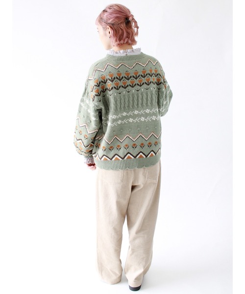 ehka sopo(エヘカソポ)の「【カタログ掲載アイテム】スタンドレース衿ブラウス(シャツ/ブラウス・レディース・グレー/オフホワイト/ミント/キナリ・フリ-)」の17枚目の写真