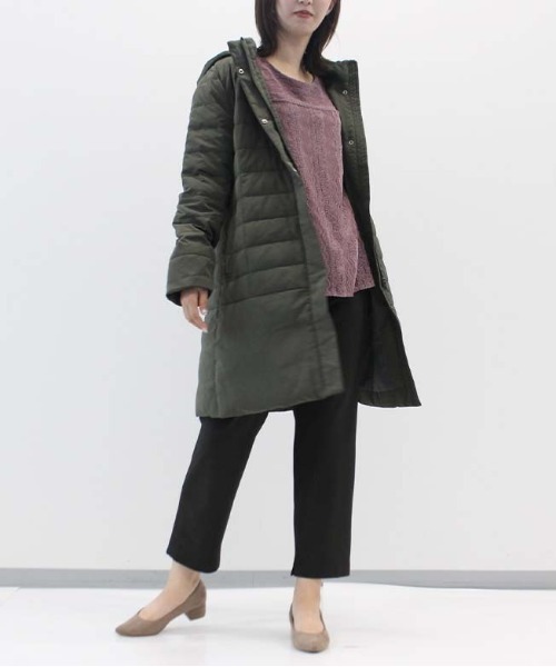 fleur by mint breeze(フルールバイミントブリーズ)の「起毛レース ヨーク切替 ブラウス(シャツ/ブラウス・レディース・ブラック/パープル・LL/3L/4L/5L/M/L)」の6枚目の写真