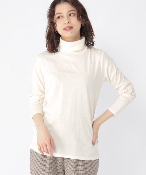 studio CLIP（スタディオクリップ）の「ジンジャータートルネックプルオーバー（Tシャツ/カットソー・レディース・オフホワイト/ブラック/その他1/その他2・LARGE/MEDIUM）」の2枚目の写真