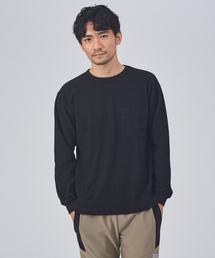 起毛 ワッフル 長袖 Tシャツ