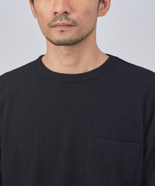ABAHOUSE GRAY（アバハウスグレイ）の「起毛 ワッフル 長袖 Tシャツ（Tシャツ/カットソー・メンズ・ホワイト/ブラック/オレンジ/グレイッシュベージュ・46/48）」の19枚目の写真