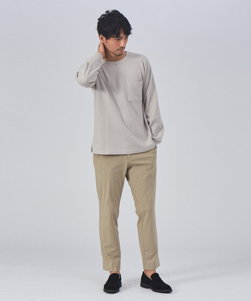 ABAHOUSE GRAY（アバハウスグレイ）の「起毛 ワッフル 長袖 Tシャツ（Tシャツ/カットソー・メンズ・ホワイト/ブラック/オレンジ/グレイッシュベージュ・46/48）」の14枚目の写真