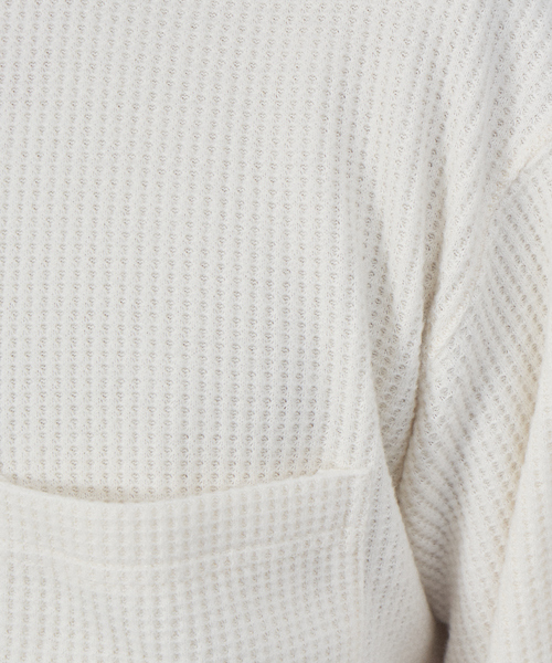 ABAHOUSE GRAY（アバハウスグレイ）の「起毛 ワッフル 長袖 Tシャツ（Tシャツ/カットソー・メンズ・ホワイト/ブラック/オレンジ/グレイッシュベージュ・46/48）」の12枚目の写真