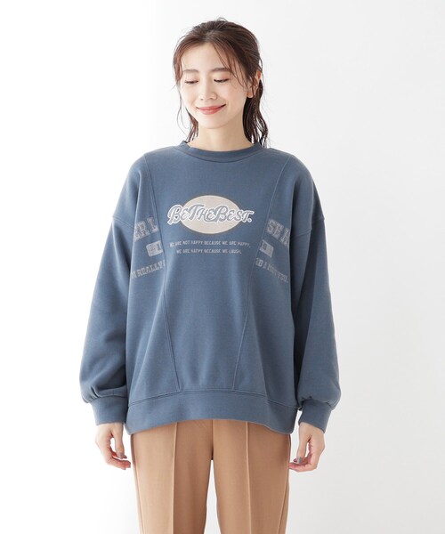 Cutie Blonde(キューティーブロンド)の「◆【S-L】切り替えリメイク風スウェットプルオーバー(スウェット・レディース・グレー系その他/サンドベージュ/ブルー・01/02/03)」の11枚目の写真