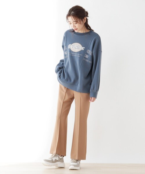 Cutie Blonde(キューティーブロンド)の「◆【S-L】切り替えリメイク風スウェットプルオーバー(スウェット・レディース・グレー系その他/サンドベージュ/ブルー・01/02/03)」の6枚目の写真