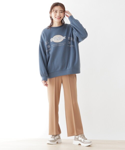 Cutie Blonde(キューティーブロンド)の「◆【S-L】切り替えリメイク風スウェットプルオーバー(スウェット・レディース・グレー系その他/サンドベージュ/ブルー・01/02/03)」の8枚目の写真