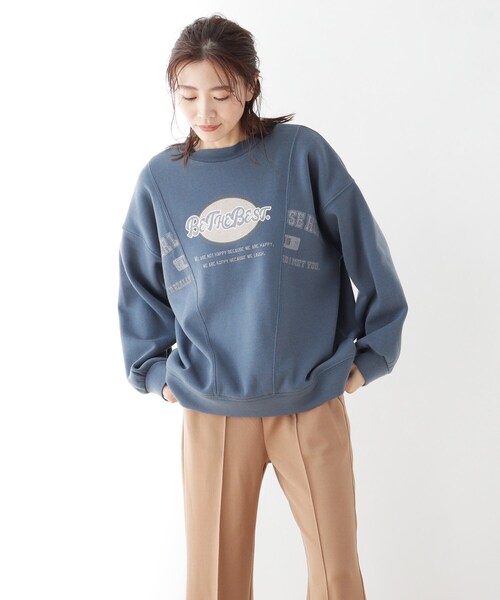 Cutie Blonde(キューティーブロンド)の「◆【S-L】切り替えリメイク風スウェットプルオーバー(スウェット・レディース・グレー系その他/サンドベージュ/ブルー・01/02/03)」の17枚目の写真