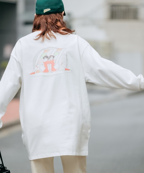 FRUIT OF THE LOOM(フルーツオブザルーム)の「【ROOPTOKYO限定】FRUIT OF THE LOOM/フルーツオブザルーム×火曜び 描き下ろしイラスト ロンT(Tシャツ/カットソー・レディース・グレー/ブラック/ホワイト・XL/L/M)」の19枚目の写真