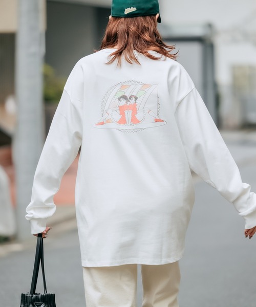 FRUIT OF THE LOOM(フルーツオブザルーム)の「【ROOPTOKYO限定】FRUIT OF THE LOOM/フルーツオブザルーム×火曜び 描き下ろしイラスト ロンT(Tシャツ/カットソー・レディース・グレー/ブラック/ホワイト・XL/L/M)」の20枚目の写真